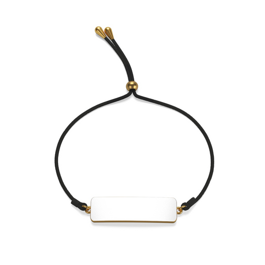 rectangle cord bracelet gold