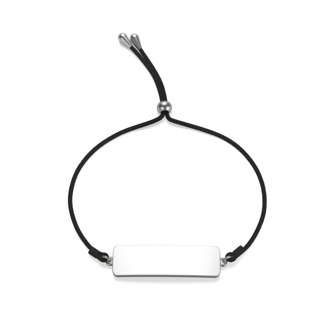 rectangle cord bracelet silver